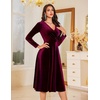 image:imageBeryLove Velvet Cocktail Party Formal Dress Long Sleeve Winter Wedding Guest DressesBurgundy