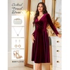 image:imageBeryLove Velvet Cocktail Party Formal Dress Long Sleeve Winter Wedding Guest DressesBurgundy