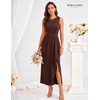 image:imageBeryLove Womens Formal Wedding Guest Slit Dress Classy Sleeveless Long Prom Gala DressesKbrown