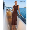 image:imageBeryLove Womens Formal Wedding Guest Slit Dress Classy Sleeveless Long Prom Gala DressesKbrown