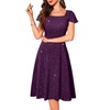 image:imageBeryLove Prom Dress for Teens Sequin Formal Party Dress with Flutter Short Sleeves for Wedding amp Cocktail Evening EventsGrape