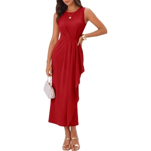image:imageBeryLove Womens Formal Wedding Guest Slit Dress Classy Sleeveless Long Prom Gala DressesKred