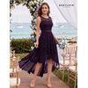 image:imageBeryLove Women Homecoming Formal Sequin HiLo Cocktail Lace Wedding Dress  Women Sparkly Glitter Dresses Bridesmaid Chiffon Backless Gown Prom Party Fashion Floral Dress for Teens 2026 Elegant OutfitsGrape