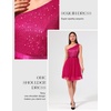 image:imageBeryLove Womens Sequin Homecoming One Shoulder Cocktail Prom Dress for Teen  Flowy Tulle Hem Short Length Shiny Sparkle ALine Silhouette Perfect for 80s Prom Bridesmaid amp School DanceTulle Hot Pink