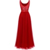 image:imageBeryLove Womens Vintage A Line Homecoming Sequin Maxi Formal Dress  Sleeveless Sequin Silhouette Shimmer Mesh Fabric Perfect for Wedding Cocktail and All Formal EventsLongred