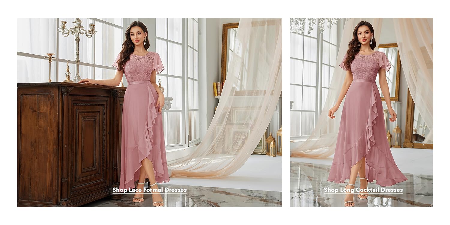 BeryLove | Lightweight Timeless Formal Wear – Flowy Lace & Chiffon Wedding & Party Gowns
