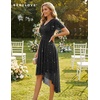 image:imageBeryLove V Neck Sequin Formal High Low Homecoming Midi Short Sleeve DressBlack