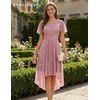 image:imageBeryLove V Neck Sequin Formal High Low Homecoming Midi Short Sleeve DressBlush