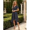 image:imageBeryLove V Neck Sequin Formal High Low Homecoming Midi Short Sleeve DressNavy