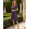 image:imageBeryLove V Neck Sequin Formal High Low Homecoming Midi Short Sleeve DressPurple