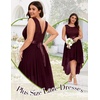 image:imageBeryLove Women Homecoming Cocktail Dress Lace Formal Wedding Guest Party  High Low Dress with V Back for Holiday Prom Elegant Pick for Wedding Guest Evening and Mother of the Bride OccasionsBurgundy