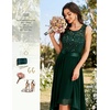 image:imageBeryLove Women Homecoming Cocktail Dress Lace Formal Wedding Guest Party  High Low Dress with V Back for Holiday Prom Elegant Pick for Wedding Guest Evening and Mother of the Bride OccasionsDarkgreen Sequin