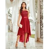 image:imageBeryLove Women Homecoming Cocktail Dress Lace Formal Wedding Guest Party  High Low Dress with V Back for Holiday Prom Elegant Pick for Wedding Guest Evening and Mother of the Bride OccasionsRed Sequin