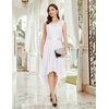 image:imageBeryLove Women Homecoming Cocktail Dress Lace Formal Wedding Guest Party  High Low Dress with V Back for Holiday Prom Elegant Pick for Wedding Guest Evening and Mother of the Bride OccasionsWhite Sequin