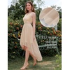 image:imageBeryLove Women Homecoming Cocktail Dress Lace Formal Wedding Guest Party  High Low Dress with V Back for Holiday Prom Elegant Pick for Wedding Guest Evening and Mother of the Bride OccasionsTulle Sequin Champagne