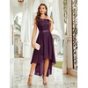 image:imageBeryLove Women Homecoming Cocktail Dress Lace Formal Wedding Guest Party  High Low Dress with V Back for Holiday Prom Elegant Pick for Wedding Guest Evening and Mother of the Bride OccasionsGrape Sequin
