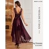 image:imageBeryLove Women Homecoming Cocktail Dress Lace Formal Wedding Guest Party  High Low Dress with V Back for Holiday Prom Elegant Pick for Wedding Guest Evening and Mother of the Bride OccasionsBurgundy Sequin
