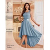 image:imageBeryLove Women Homecoming Cocktail Dress Lace Formal Wedding Guest Party  High Low Dress with V Back for Holiday Prom Elegant Pick for Wedding Guest Evening and Mother of the Bride OccasionsGrey Blue