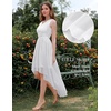 image:imageBeryLove Women Homecoming Cocktail Dress Lace Formal Wedding Guest Party  High Low Dress with V Back for Holiday Prom Elegant Pick for Wedding Guest Evening and Mother of the Bride OccasionsTulle Sequin White