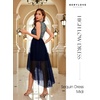 image:imageBeryLove Women Homecoming Cocktail Dress Lace Formal Wedding Guest Party  High Low Dress with V Back for Holiday Prom Elegant Pick for Wedding Guest Evening and Mother of the Bride OccasionsTulle Sequin Navy