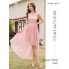 image:imageBeryLove Women Homecoming Cocktail Dress Lace Formal Wedding Guest Party  High Low Dress with V Back for Holiday Prom Elegant Pick for Wedding Guest Evening and Mother of the Bride OccasionsTulle Sequin Blush
