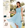 image:imageBeryLove Women Homecoming Cocktail Dress Lace Formal Wedding Guest Party  High Low Dress with V Back for Holiday Prom Elegant Pick for Wedding Guest Evening and Mother of the Bride OccasionsLightblue Sequin