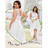 image:imageBeryLove Women Homecoming Cocktail Dress Lace Formal Wedding Guest Party  High Low Dress with V Back for Holiday Prom Elegant Pick for Wedding Guest Evening and Mother of the Bride OccasionsWhite