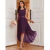 image:imageBeryLove Women Homecoming Cocktail Dress Lace Formal Wedding Guest Party  High Low Dress with V Back for Holiday Prom Elegant Pick for Wedding Guest Evening and Mother of the Bride OccasionsGrape Sequin