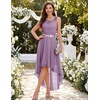 image:imageBeryLove Women Homecoming Cocktail Dress Lace Formal Wedding Guest Party  High Low Dress with V Back for Holiday Prom Elegant Pick for Wedding Guest Evening and Mother of the Bride OccasionsPurple