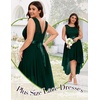 image:imageBeryLove Women Homecoming Cocktail Dress Lace Formal Wedding Guest Party  High Low Dress with V Back for Holiday Prom Elegant Pick for Wedding Guest Evening and Mother of the Bride OccasionsDarkgreen