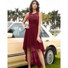 image:imageBeryLove Women Homecoming Cocktail Dress Lace Formal Wedding Guest Party  High Low Dress with V Back for Holiday Prom Elegant Pick for Wedding Guest Evening and Mother of the Bride OccasionsDarkred