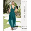 image:imageBeryLove Women Homecoming Cocktail Dress Lace Formal Wedding Guest Party  High Low Dress with V Back for Holiday Prom Elegant Pick for Wedding Guest Evening and Mother of the Bride OccasionsPeacock Green