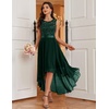 image:imageBeryLove Women Homecoming Cocktail Dress Lace Formal Wedding Guest Party  High Low Dress with V Back for Holiday Prom Elegant Pick for Wedding Guest Evening and Mother of the Bride OccasionsDarkgreen Sequin