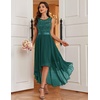 image:imageBeryLove Women Homecoming Cocktail Dress Lace Formal Wedding Guest Party  High Low Dress with V Back for Holiday Prom Elegant Pick for Wedding Guest Evening and Mother of the Bride OccasionsPeacockgreen Sequin