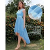image:imageBeryLove Women Homecoming Cocktail Dress Lace Formal Wedding Guest Party  High Low Dress with V Back for Holiday Prom Elegant Pick for Wedding Guest Evening and Mother of the Bride OccasionsTulle Sequin Lightblue