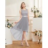 image:imageBeryLove Women Homecoming Cocktail Dress Lace Formal Wedding Guest Party  High Low Dress with V Back for Holiday Prom Elegant Pick for Wedding Guest Evening and Mother of the Bride OccasionsGrey