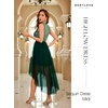 image:imageBeryLove Women Homecoming Cocktail Dress Lace Formal Wedding Guest Party  High Low Dress with V Back for Holiday Prom Elegant Pick for Wedding Guest Evening and Mother of the Bride OccasionsTulle Sequin Darkgreen