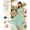 image:imageBeryLove Women Homecoming Cocktail Dress Lace Formal Wedding Guest Party  High Low Dress with V Back for Holiday Prom Elegant Pick for Wedding Guest Evening and Mother of the Bride OccasionsLightgreen Sequin