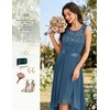 image:imageBeryLove Women Homecoming Cocktail Dress Lace Formal Wedding Guest Party  High Low Dress with V Back for Holiday Prom Elegant Pick for Wedding Guest Evening and Mother of the Bride OccasionsGrey Blue Sequin