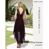 image:imageBeryLove Women Homecoming Cocktail Dress Lace Formal Wedding Guest Party  High Low Dress with V Back for Holiday Prom Elegant Pick for Wedding Guest Evening and Mother of the Bride OccasionsBurgundy
