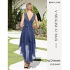 image:imageBeryLove Women Homecoming Cocktail Dress Lace Formal Wedding Guest Party  High Low Dress with V Back for Holiday Prom Elegant Pick for Wedding Guest Evening and Mother of the Bride OccasionsGrayish Purple