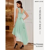 image:imageBeryLove Women Homecoming Cocktail Dress Lace Formal Wedding Guest Party  High Low Dress with V Back for Holiday Prom Elegant Pick for Wedding Guest Evening and Mother of the Bride OccasionsLightgreen Sequin