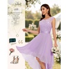 image:imageBeryLove Women Homecoming Cocktail Dress Lace Formal Wedding Guest Party  High Low Dress with V Back for Holiday Prom Elegant Pick for Wedding Guest Evening and Mother of the Bride OccasionsLavender Sequin