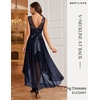 image:imageBeryLove Women Homecoming Cocktail Dress Lace Formal Wedding Guest Party  High Low Dress with V Back for Holiday Prom Elegant Pick for Wedding Guest Evening and Mother of the Bride OccasionsNavy Sequin