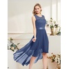 image:imageBeryLove Women Homecoming Cocktail Dress Lace Formal Wedding Guest Party  High Low Dress with V Back for Holiday Prom Elegant Pick for Wedding Guest Evening and Mother of the Bride OccasionsGrayish Purple