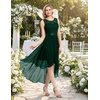 image:imageBeryLove Women Homecoming Cocktail Dress Lace Formal Wedding Guest Party  High Low Dress with V Back for Holiday Prom Elegant Pick for Wedding Guest Evening and Mother of the Bride OccasionsDarkgreen