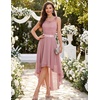 image:imageBeryLove Women Homecoming Cocktail Dress Lace Formal Wedding Guest Party  High Low Dress with V Back for Holiday Prom Elegant Pick for Wedding Guest Evening and Mother of the Bride OccasionsBlush