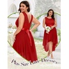 image:imageBeryLove Women Homecoming Cocktail Dress Lace Formal Wedding Guest Party  High Low Dress with V Back for Holiday Prom Elegant Pick for Wedding Guest Evening and Mother of the Bride OccasionsRed