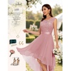 image:imageBeryLove Women Homecoming Cocktail Dress Lace Formal Wedding Guest Party  High Low Dress with V Back for Holiday Prom Elegant Pick for Wedding Guest Evening and Mother of the Bride OccasionsBlush Sequin