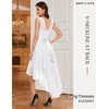 image:imageBeryLove Women Homecoming Cocktail Dress Lace Formal Wedding Guest Party  High Low Dress with V Back for Holiday Prom Elegant Pick for Wedding Guest Evening and Mother of the Bride OccasionsWhite Sequin